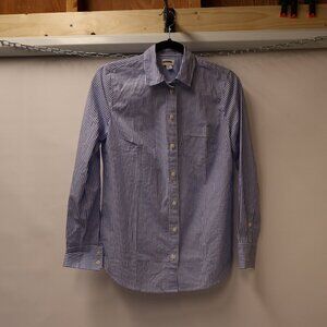 NWOT Madewell Shirt in Stripe Long Sleeves Women Size XXS Button Front